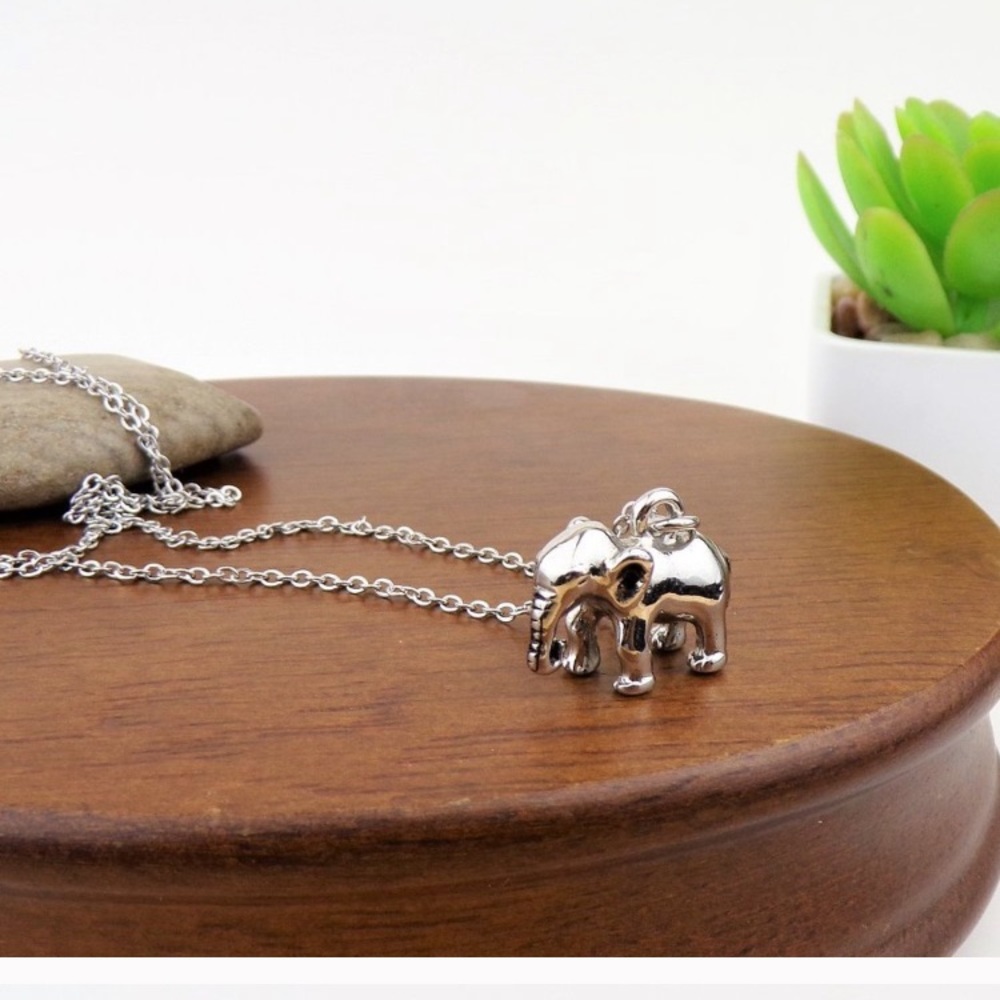 Elephant Pendant and Necklace